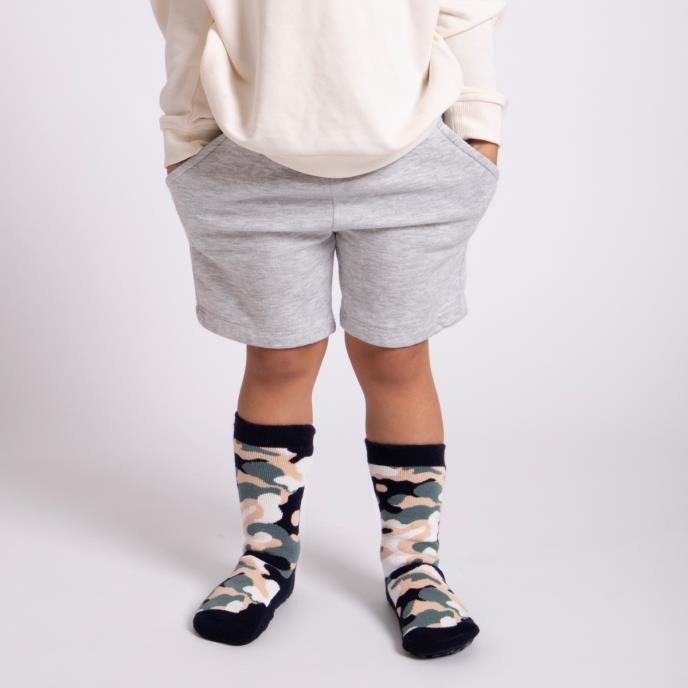 totes toasties® Childrens Original Slipper-Sox (Twin Pack) Dino / Camo Extra Image 4